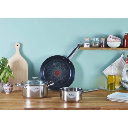 Tefal - Set of cookware 10 pcs COOK EAT stainless steel