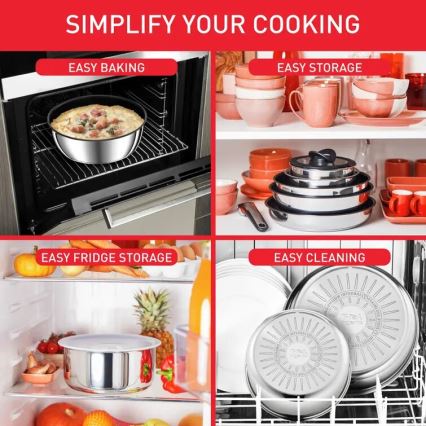 Tefal - Set of cookware 13 pcs INGENIO PREFERENCE ON stainless steel