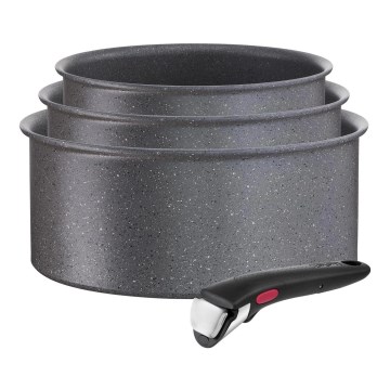 Tefal - Set of cookware 4 pcs INGENIO BLACK STONE
