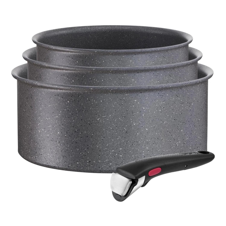 Tefal - Set of cookware 4 pcs INGENIO BLACK STONE