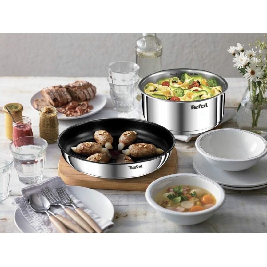 Tefal - Set of cookware 5 pcs INGENIO EMOTION stainless steel