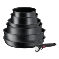 Tefal - Set of cookware 7 pcs INGENIO BLACK STONE