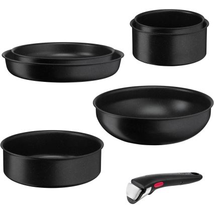 Tefal - Set of cookware 7 pcs INGENIO BLACK STONE