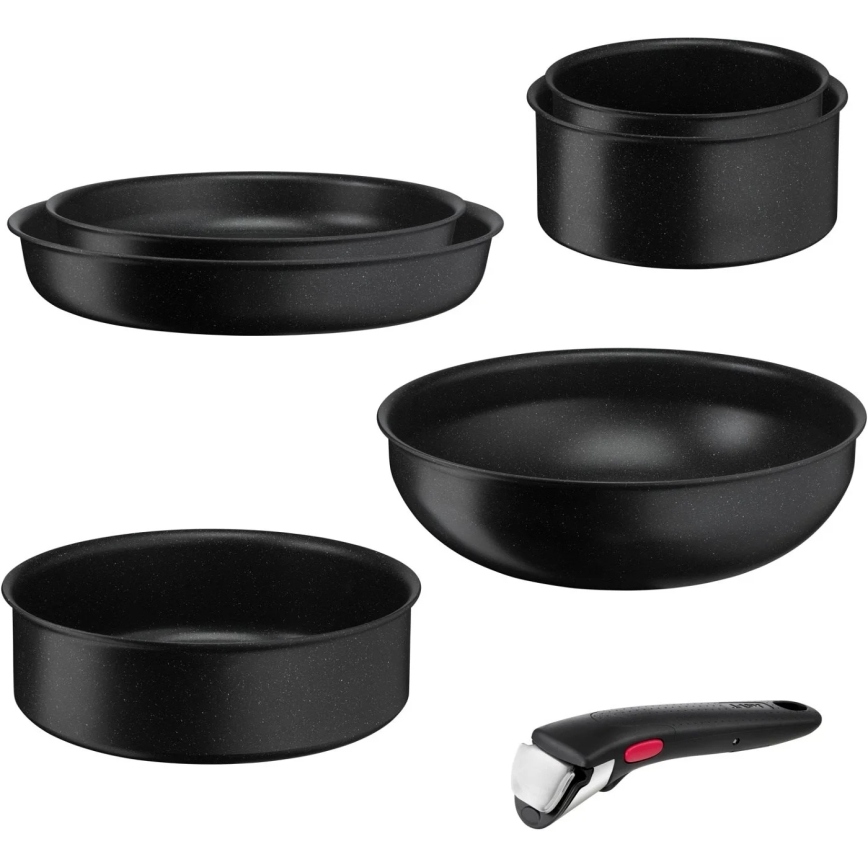 Tefal - Set of cookware 7 pcs INGENIO BLACK STONE