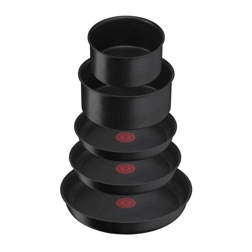 Tefal - Set of cookware 8 pcs INGENIO BLACK STONE