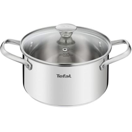 Tefal - Set of cookware 9 pcs COOK EAT stainless steel