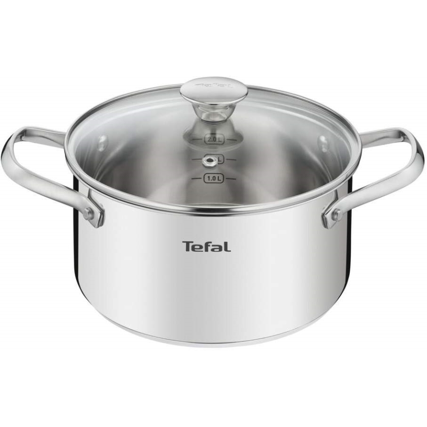 Tefal - Set of cookware 9 pcs COOK EAT stainless steel