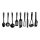 Tefal - Set of kitchen utensils 9 pcs BIENVENUE black