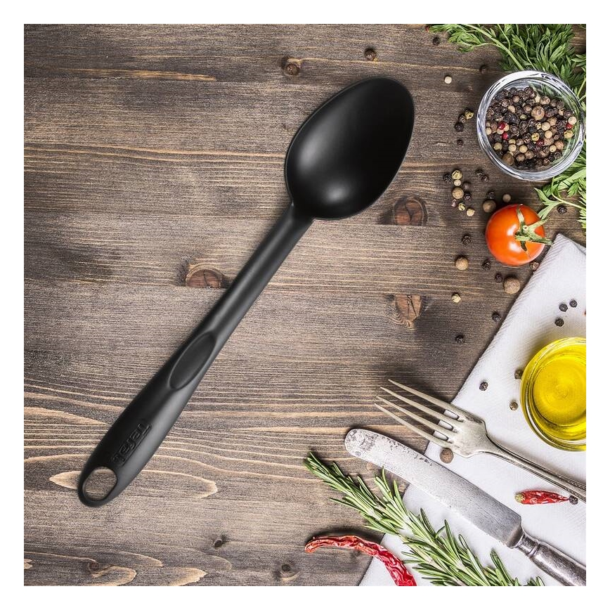 Tefal - Set of kitchen utensils 9 pcs BIENVENUE black
