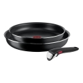 Tefal - Set of pans 3 pcs INGENIO EASY COOK & CLEAN BLACK