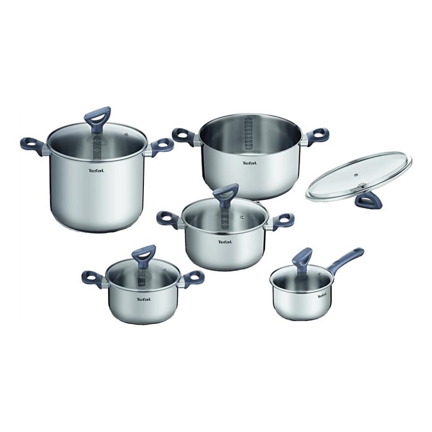 Tefal - Set of pots 10 pcs DAILY COOK stainless steel