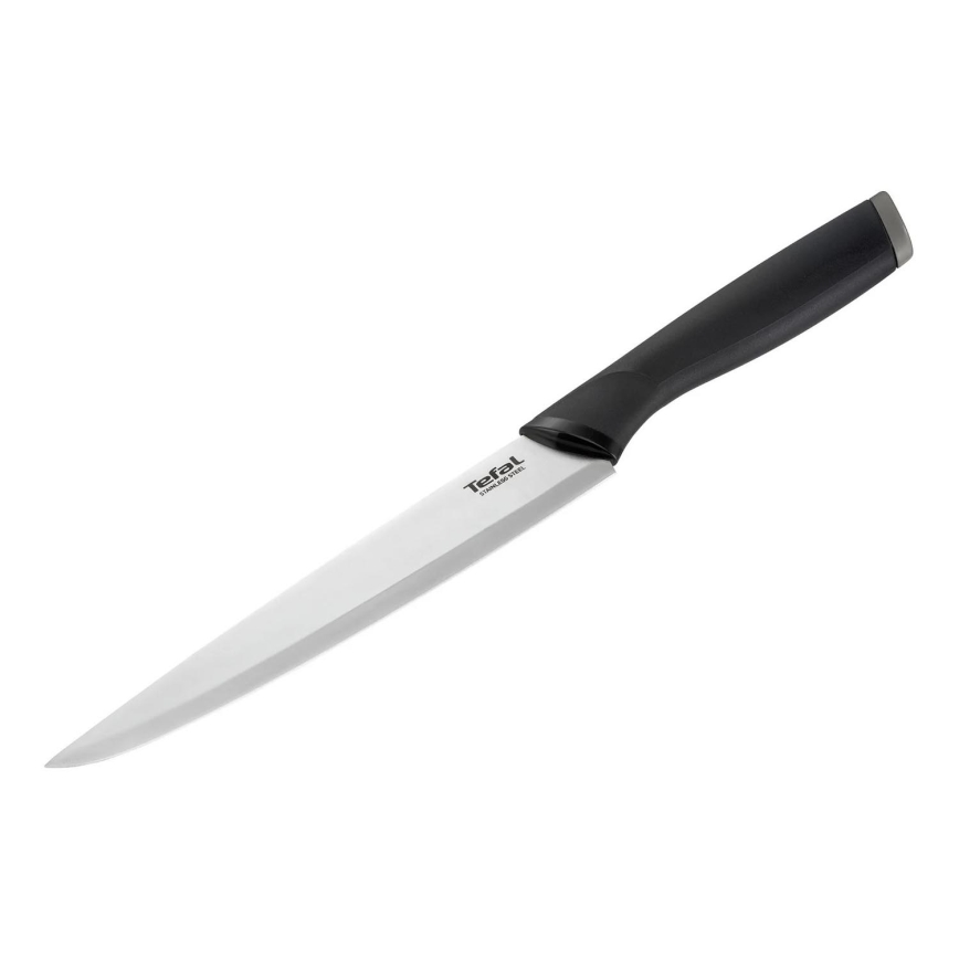Tefal - Stainless steel carving knife COMFORT 20 cm shiny chrome/black