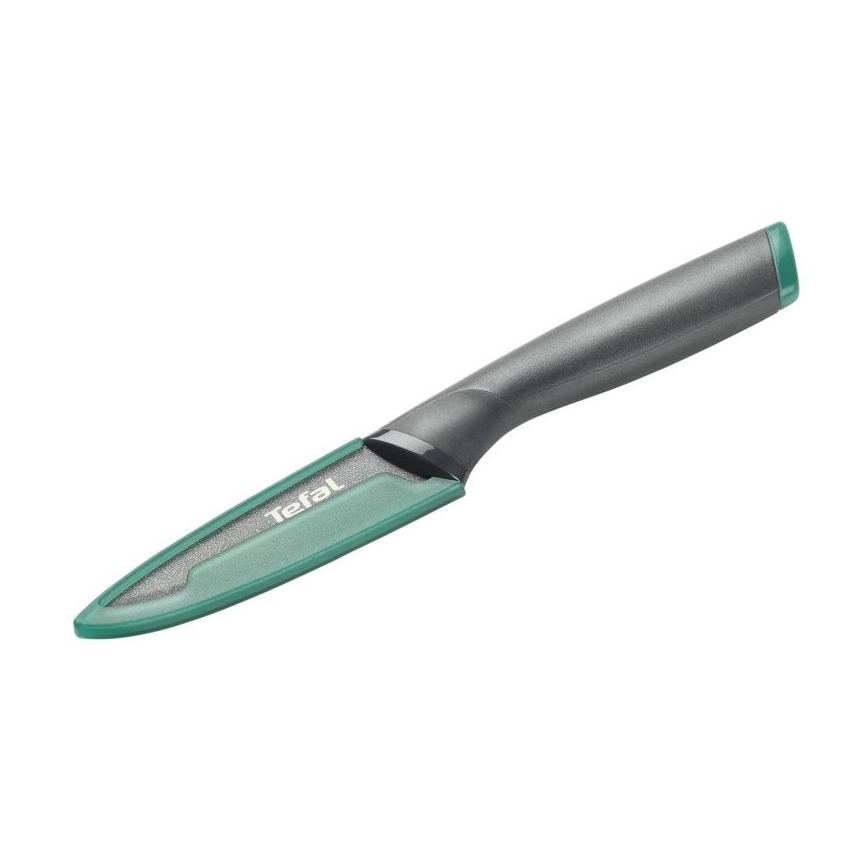 Tefal - Stainless steel carving knife FRESH KITCHEN 9 cm grey/green