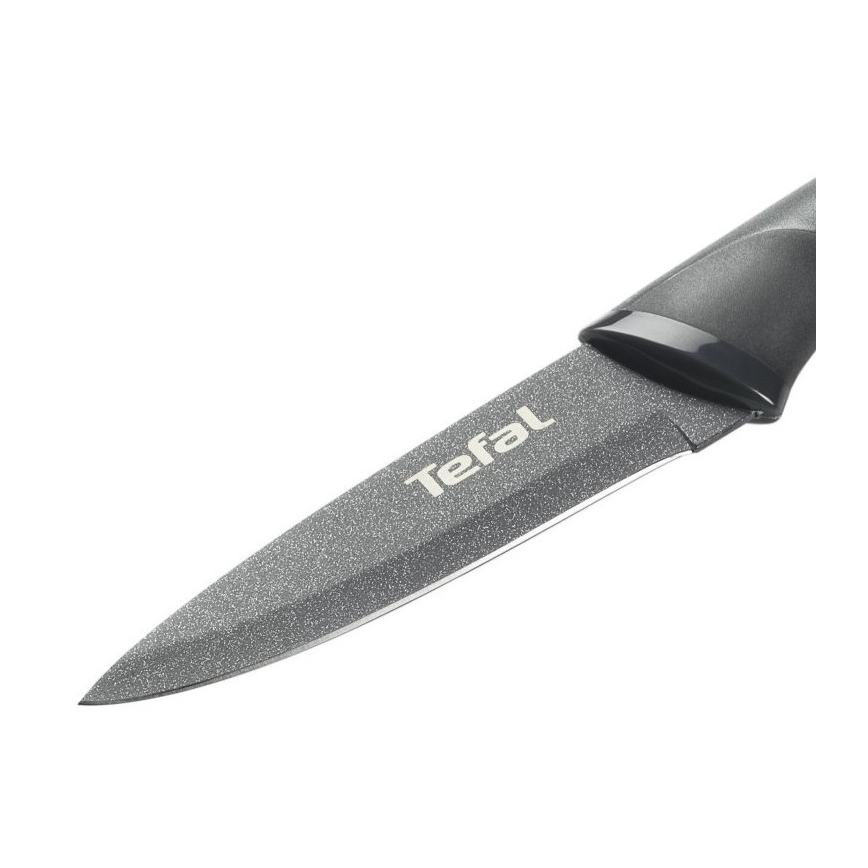 Tefal - Stainless steel carving knife FRESH KITCHEN 9 cm grey/green