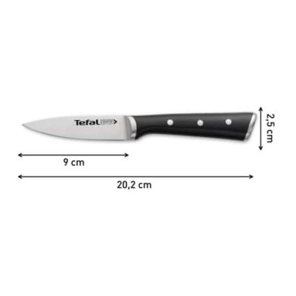 Tefal - Stainless steel carving knife ICE FORCE 9 cm shiny chrome/black