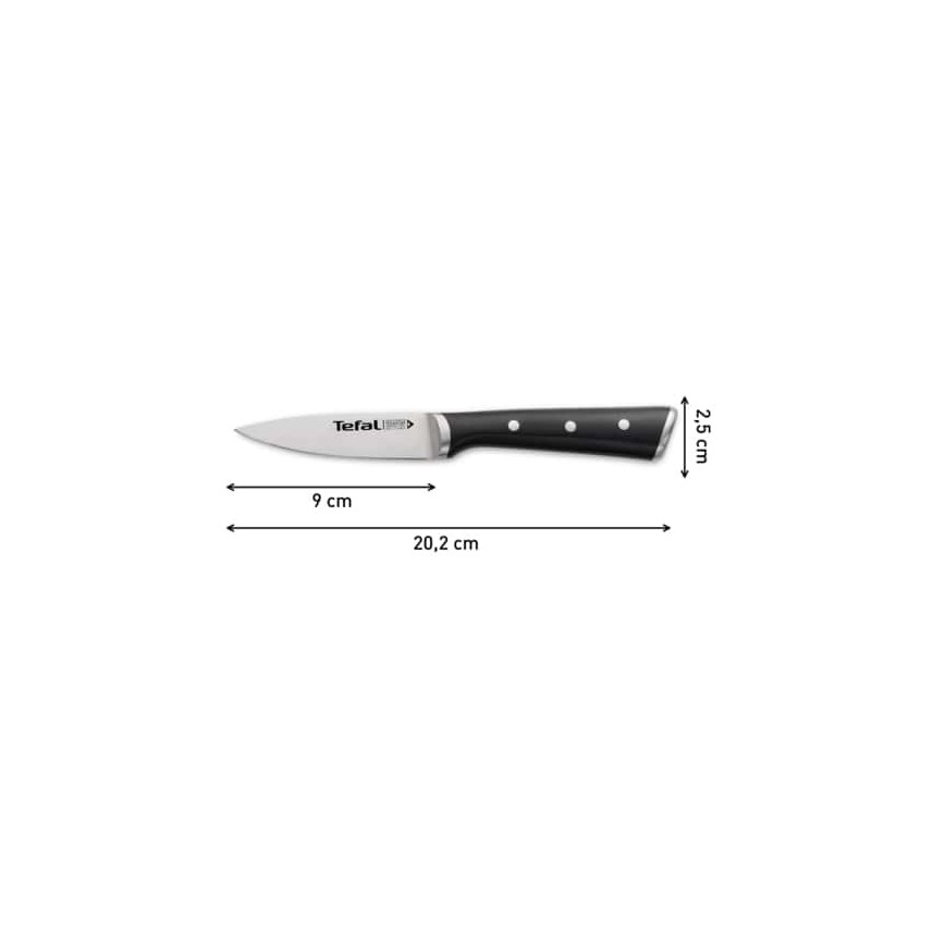 Tefal - Stainless steel carving knife ICE FORCE 9 cm shiny chrome/black