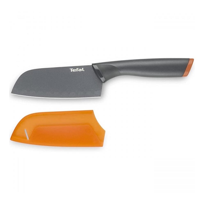 Tefal - Stainless steel knife santoku FRESH KITCHEN 12 cm grey/orange