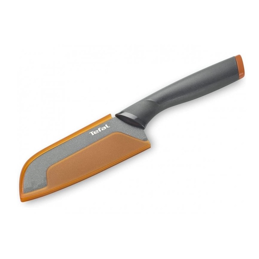 Tefal - Stainless steel knife santoku FRESH KITCHEN 12 cm grey/orange