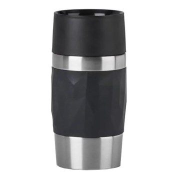 Tefal - Thermal mug 300 ml COMPACT MUG stainless steel/black