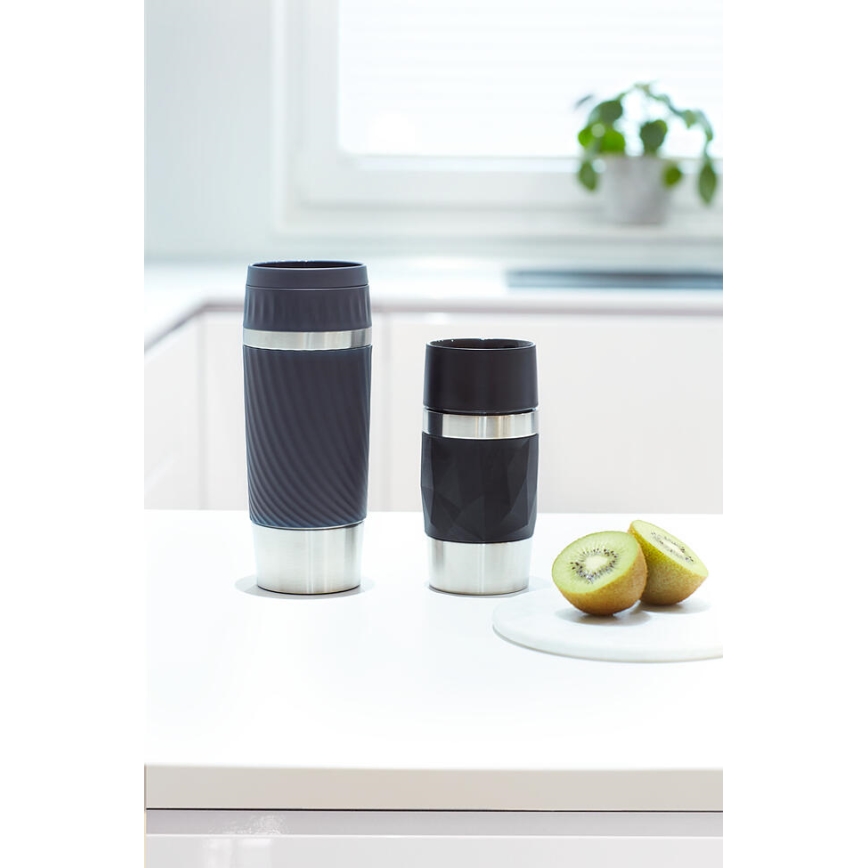 Tefal - Thermal mug 300 ml COMPACT MUG stainless steel/black