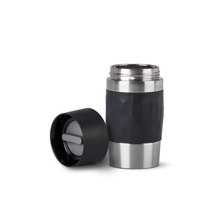 Tefal - Thermal mug 300 ml COMPACT MUG stainless steel/black