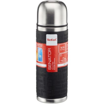 Tefal - Thermos with a mug 0,5 l SENATOR stainless steel/black