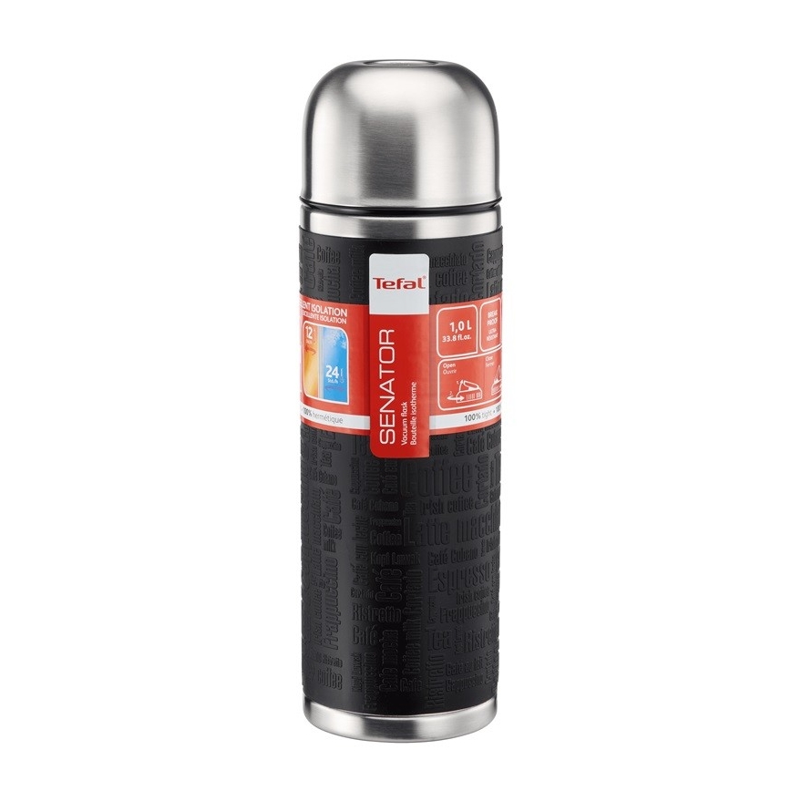Tefal - Thermos with a mug 1 l SENATOR stainless steel/black