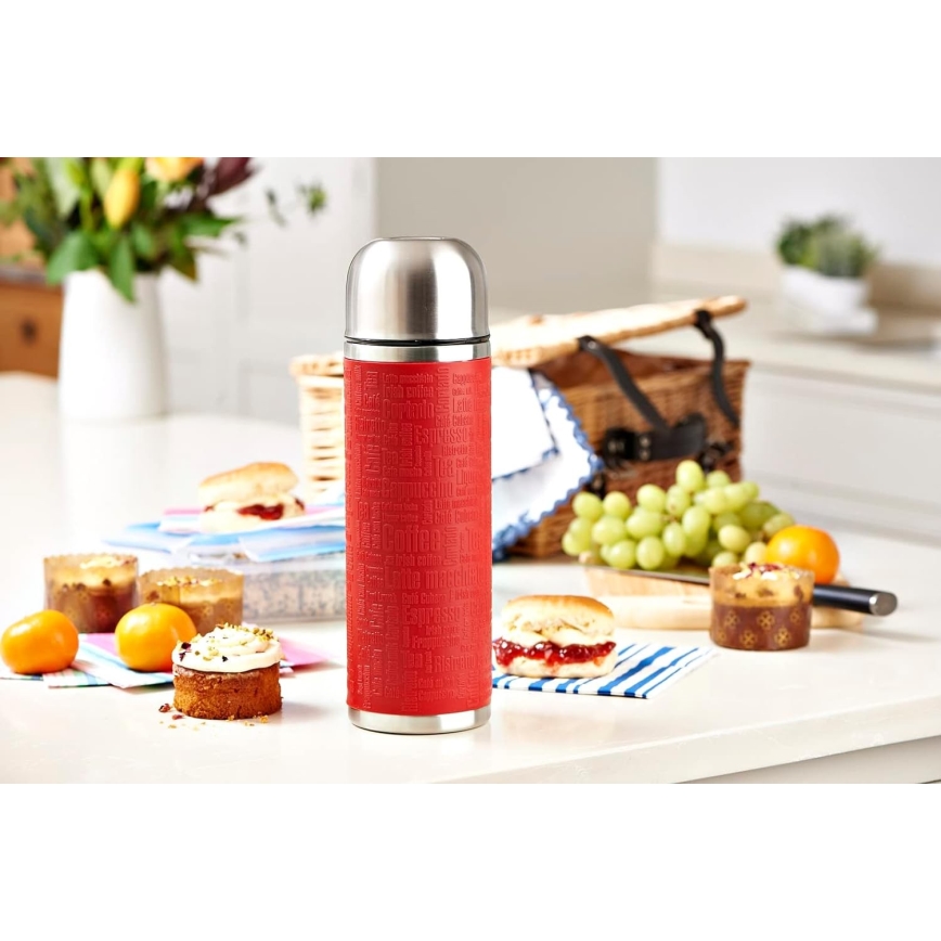 Tefal - Thermos with a mug 1 l SENATOR stainless steel/red