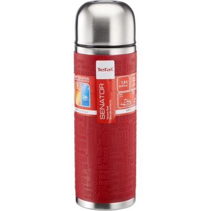 Tefal - Thermos with a mug 1 l SENATOR stainless steel/red