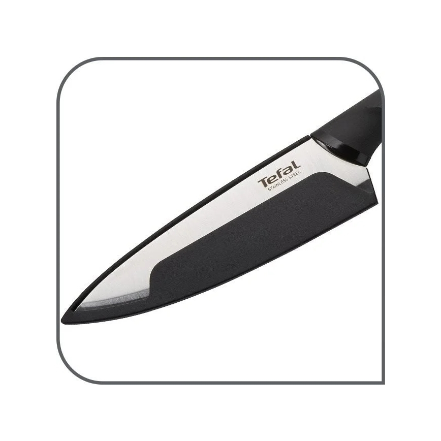Tefal - Universal stainless steel knife COMFORT 12 cm shiny chrome/black