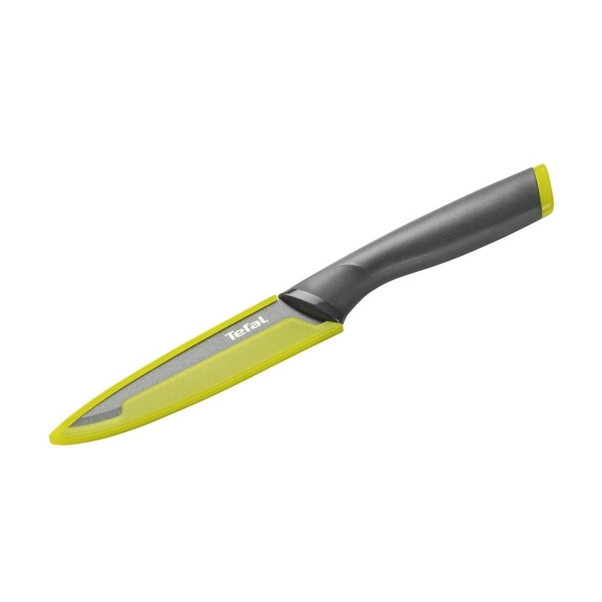 Tefal - Universal stainless steel knife FRESH KITCHEN 12 cm grey/green