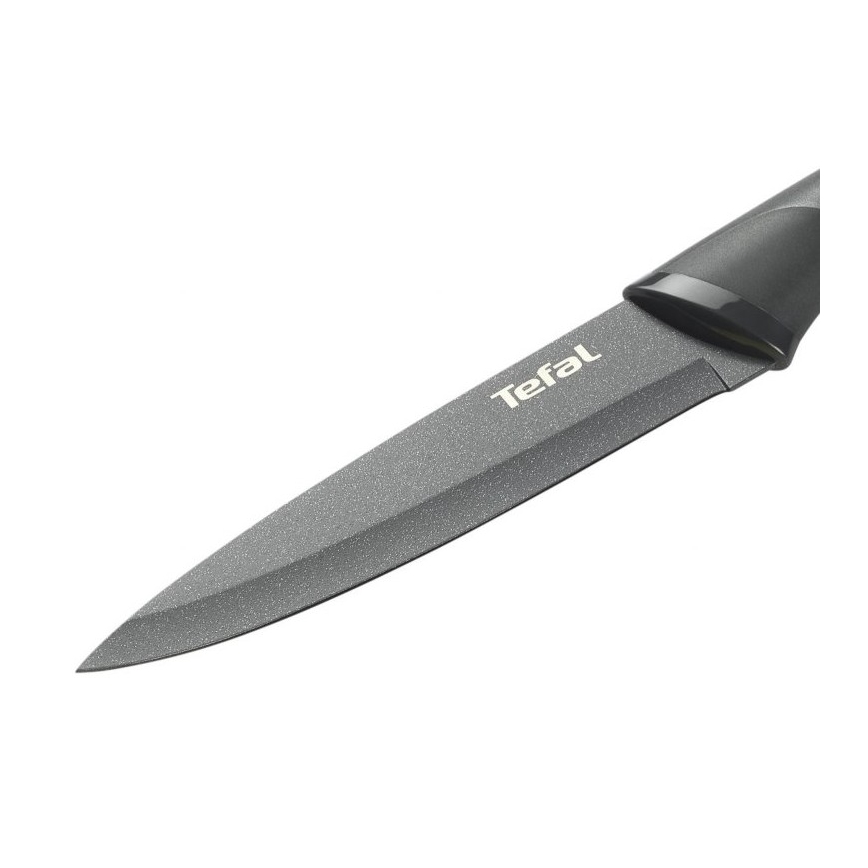 Tefal - Universal stainless steel knife FRESH KITCHEN 12 cm grey/green