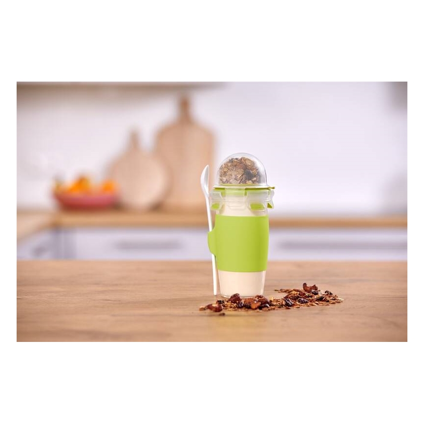 Tefal - Yogurt jar with a spoon 0,45 l MASTER SEAL TO GO green