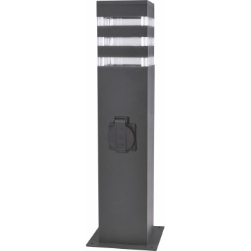 TEKSAS Outdoor Lamp with Socket, 1xE27/20W/230V, 44 cm, IP44, Anthracite