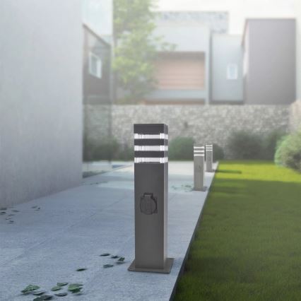 TEKSAS Outdoor Lamp with Socket, 1xE27/20W/230V, 44 cm, IP44, Anthracite