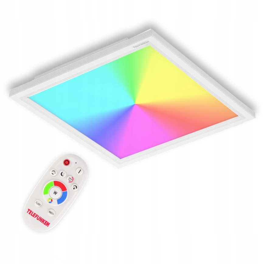 Telefunken 301506TF - LED RGBW Dimmable panel LED/18W/230V 4000K + remote control