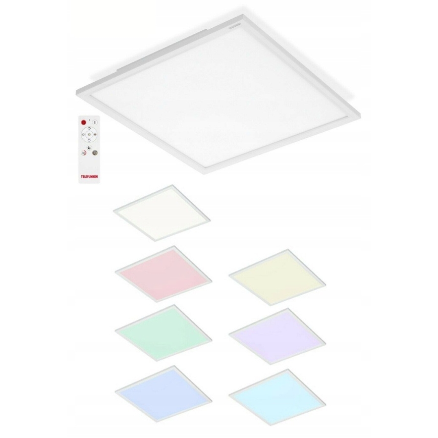 Telefunken 301606TF - LED RGBW Dimmable panel LED/24W/230V 4000K + remote control