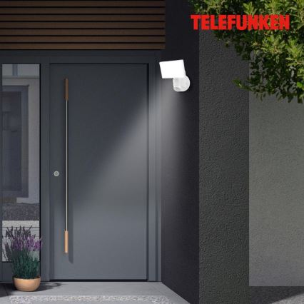Telefunken 304306TF - LED Outdoor wall light with sensor LED/16W/230V IP44 white