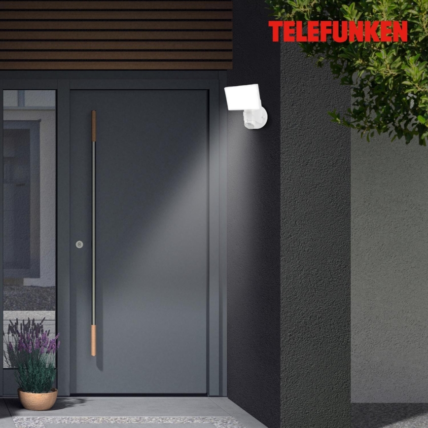 Telefunken 304306TF - LED Outdoor wall light with sensor LED/16W/230V IP44 white