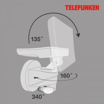 Telefunken 304306TF - LED Outdoor wall light with sensor LED/16W/230V IP44 white