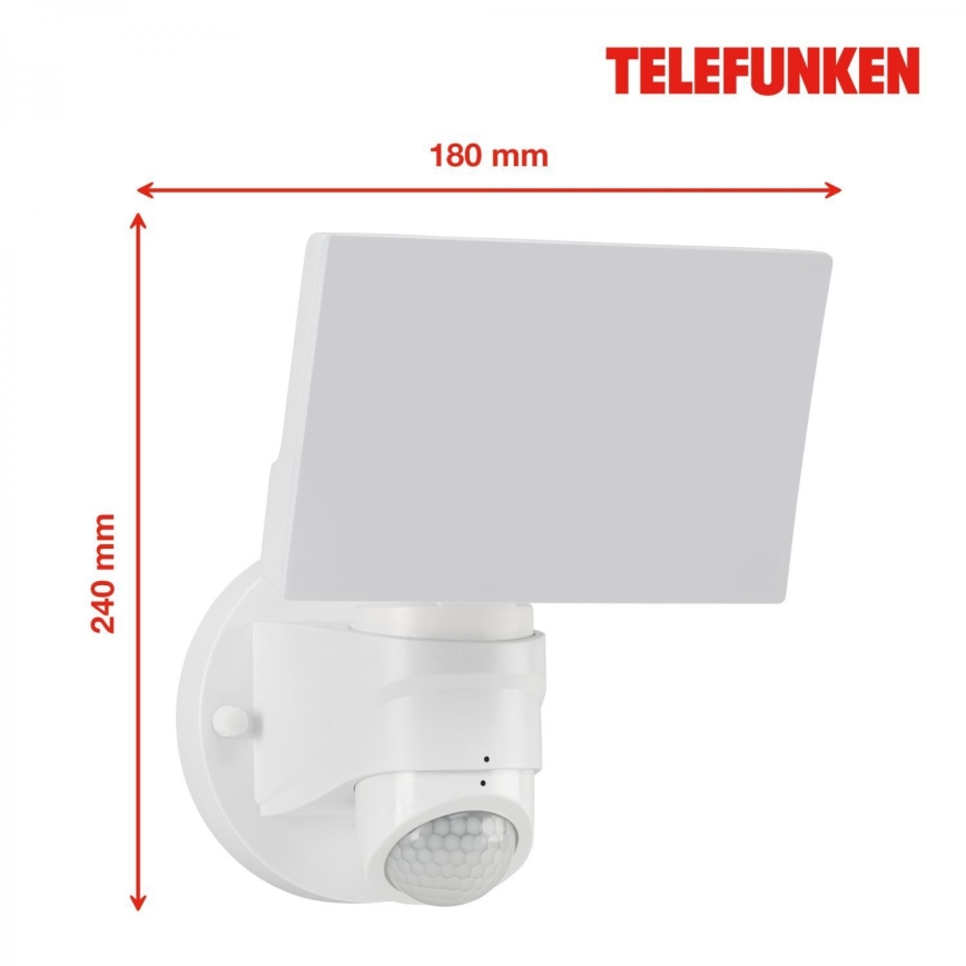 Telefunken 304306TF - LED Outdoor wall light with sensor LED/16W/230V IP44 white