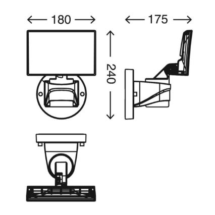 Telefunken 304504TF - LED Outdoor wall floodlight LED/16W/230V IP44