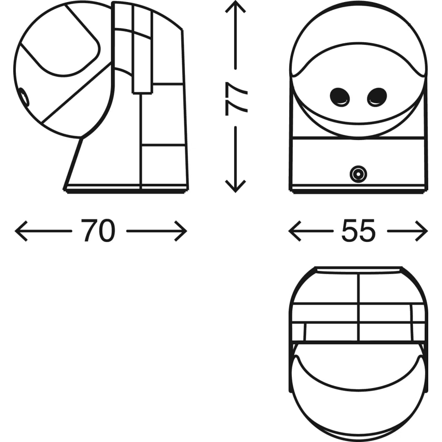 Telefunken 306404TF - Outdoor motion sensor 180° IP44 silver