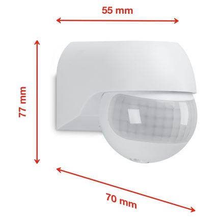 Telefunken 306406TF - Outdoor motion sensor 230V IP44 white