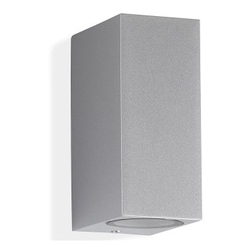 Telefunken 307004TF - LED Outdoor wall light 2xGU10/5W/230V IP44 silver