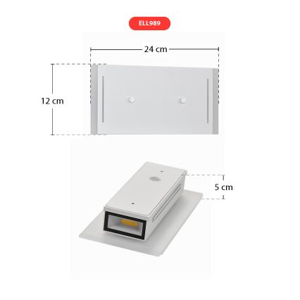 Telefunken 307706TF - LED Outdoor wall light 2xLED/3W/230V IP44 white
