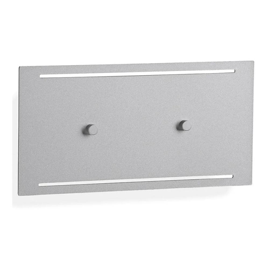 Telefunken 307804TF - LED Outdoor wall light 2xLED/3,5W/230V IP44 silver