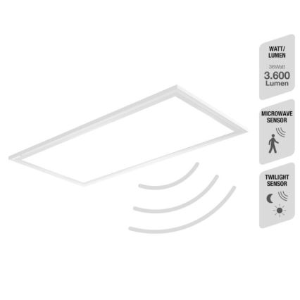 Telefunken 308706TF - LED Ceiling light with sensor LED/36W/230V