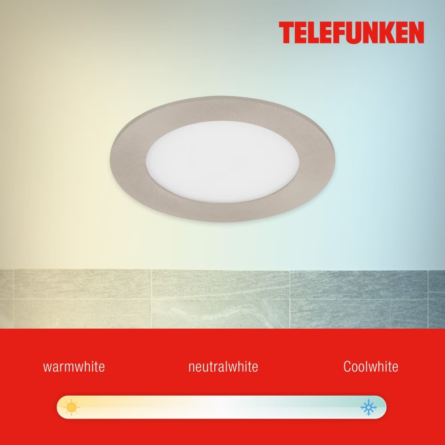 Telefunken 309302TF - LED RGBW Dimmable bathroom recessed light LED/6W/230V 2700-6500K IP23 Wi-Fi Tuya