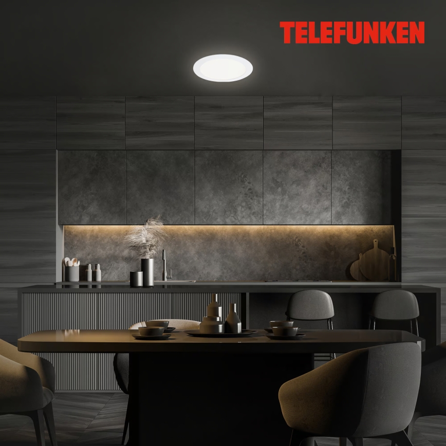 Telefunken 309406TF - LED RGBW Dimmable Recessed Downlight FRAME LED/12W/230V 2700-6500K Wi-Fi Tuya White